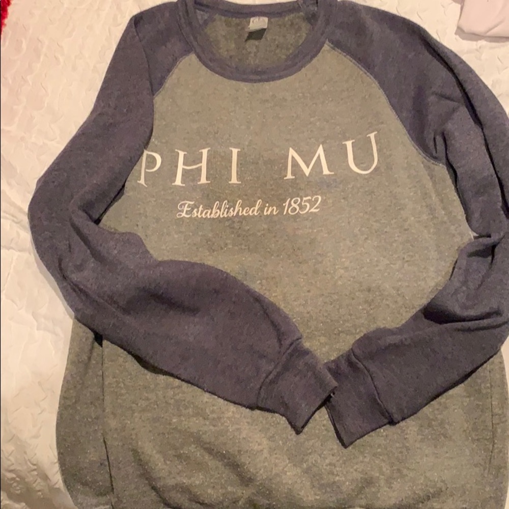 Color Blocked Phi Mu Sweatshirt